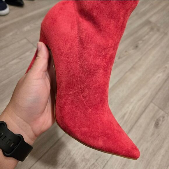 Olivia Ferguson Women's Elegant High Stiletto Heel Soft Faux Suede Boots sz 9 - Picture 13 of 14